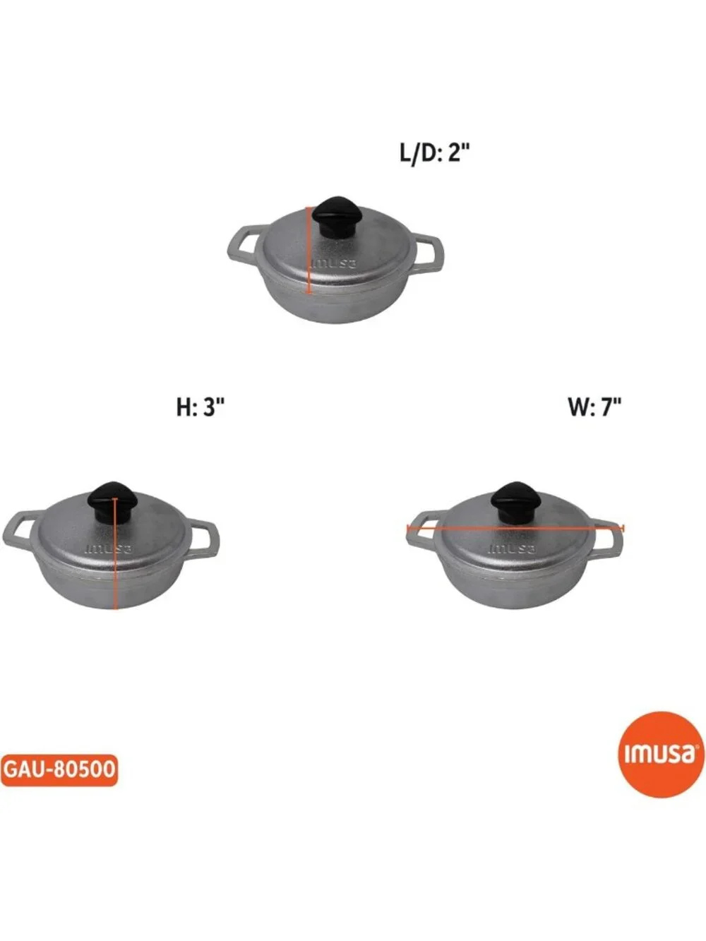 Traditional Colombian Mini Calderos Set - 4 Piece 0.5Qt Dutch Ovens for Cooking